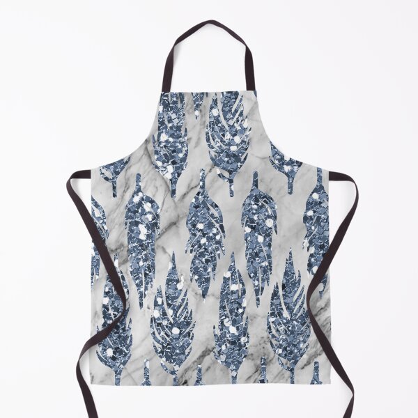 Item preview, Blue steel art deco feather designed and sold by peggieprints.