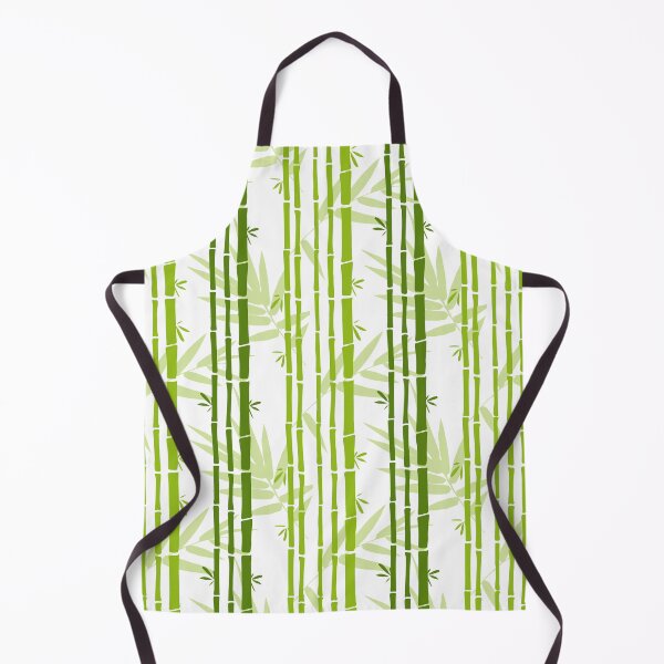 Item preview, Lime Green Bamboo and Leaves Pattern on White designed and sold by HotHibiscus.