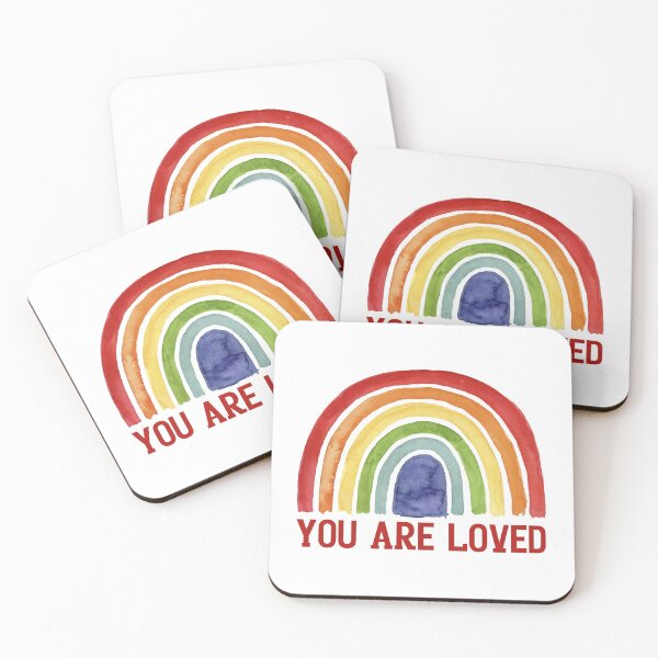 Item preview, You Are Loved Watercolor Rainbow #7 designed and sold by SalahBlt.