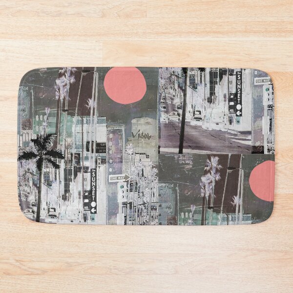 Item preview, Los Angeles Urban Pop Art Sunset Blvd California Modern Art Palmtree Funky City LA Shabby designed and sold by ExquisiteShots.