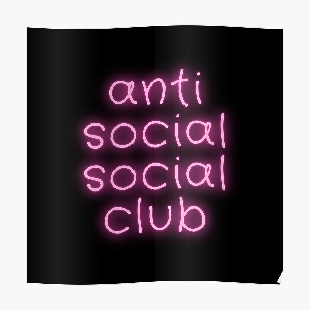 Download Anti Social Social Club Neon Mask By Seham1als Redbubble PSD Mockup Templates