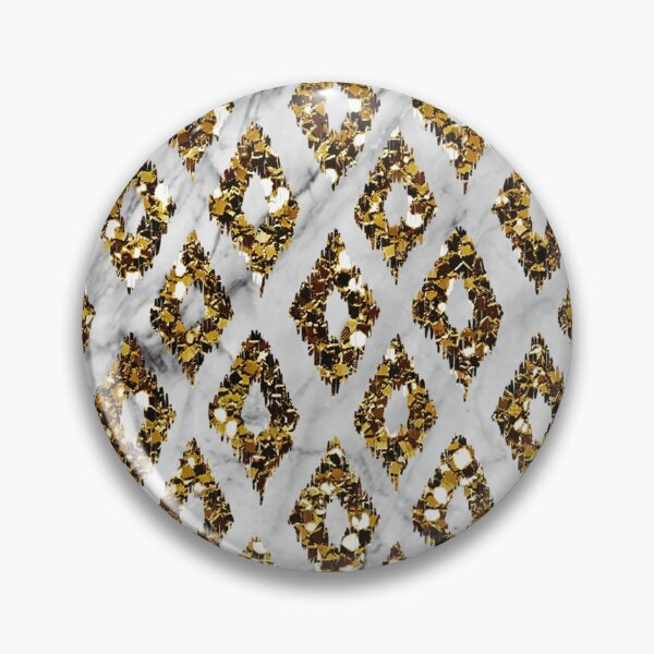 Item preview, Golden art deco ikat designed and sold by peggieprints.
