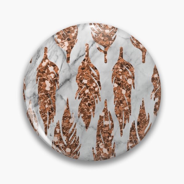 Item preview, Rose gold art deco feather designed and sold by peggieprints.