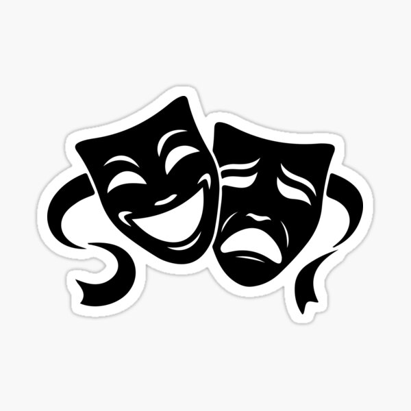 Comedy Tragedy Stickers | Redbubble