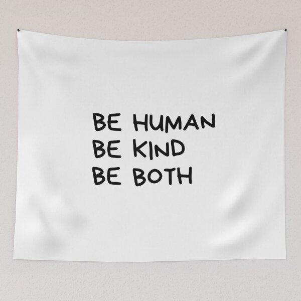 Item preview, be human be kind be both  designed and sold by The Little Wood Cottage.