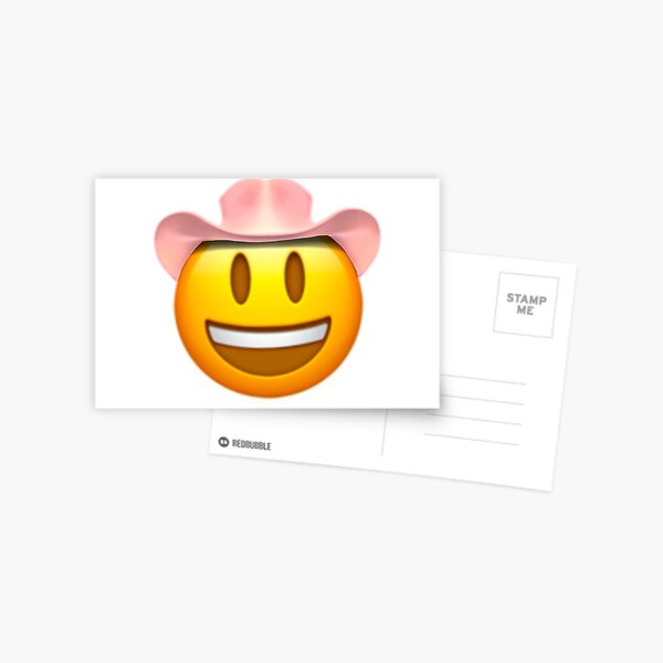 "Pink Cowboy Hat Emoji" Postcard for Sale by TikTokTingz Redbubble