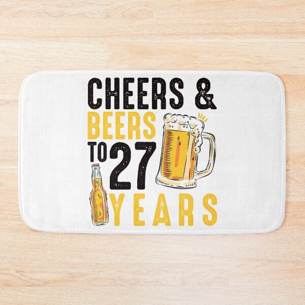 Item preview, 27th Birthday Gifts Drinking Shirt for Men or Women - Cheers and Beers designed and sold by Orange Pieces.