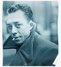Albert Camus Blue Poster