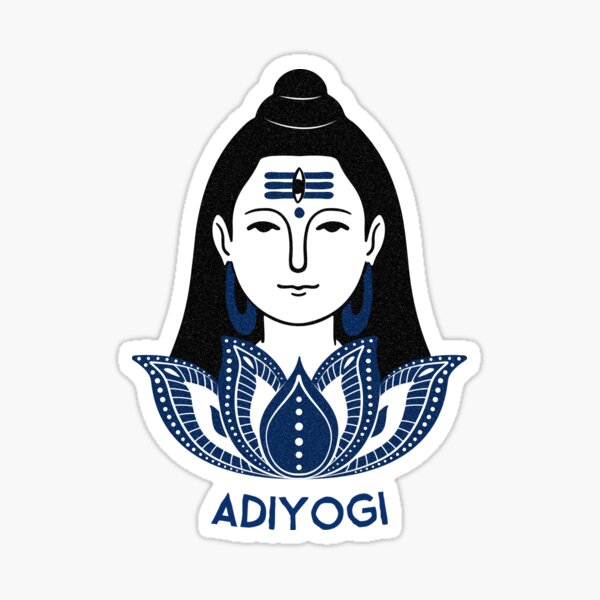 "Lord Shiva as Adiyogi" Sticker for Sale by kartee109 Redbubble