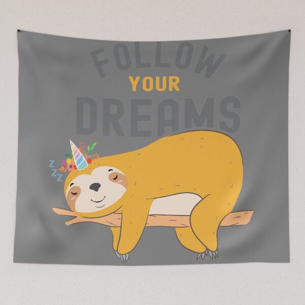 Item preview, cute follow your dreams sloth unicorn naps lazy shirt   designed and sold by rangrafx.