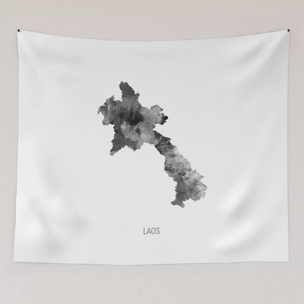 Item preview, Laos Watercolor Map designed and sold by ArtPrints.