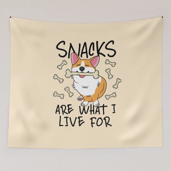 Item preview, Snacks Are What I Live For Happy Corgi designed and sold by hadicazvysavaca.