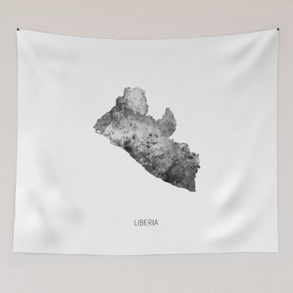Item preview, Liberia Watercolor Map designed and sold by ArtPrints.