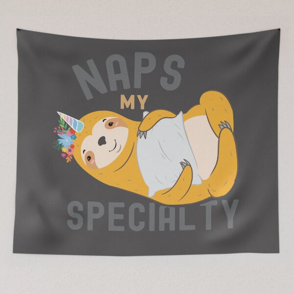 Item preview, cute naps my specialty sloth unicorn humor fun lazy shirt   designed and sold by rangrafx.