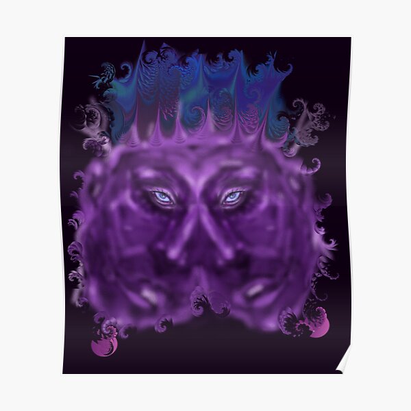 "The purple evils face" Poster by jotcar Redbubble