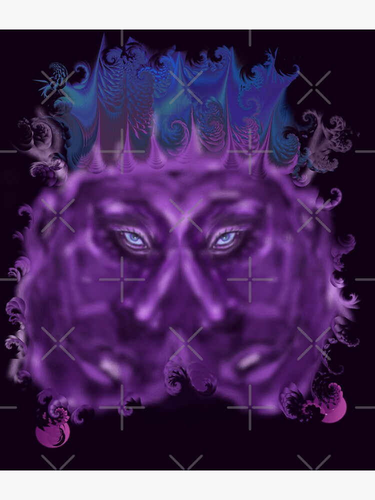 "The purple evils face" Sticker for Sale by jotcar Redbubble