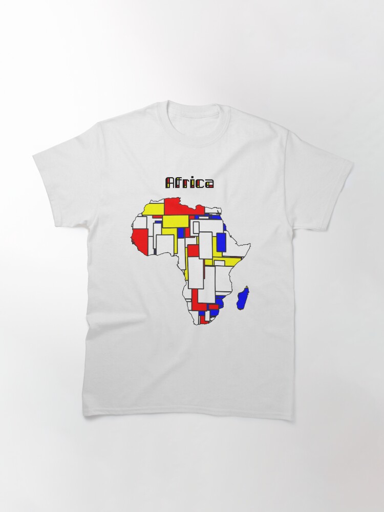 Alternate view of Map of Africa in Mondrian Style Classic T-Shirt