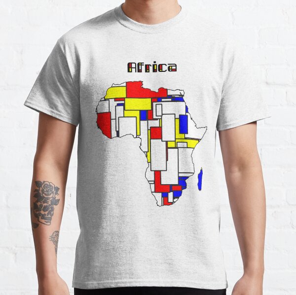 Map of Africa in Mondrian Style Classic T-Shirt