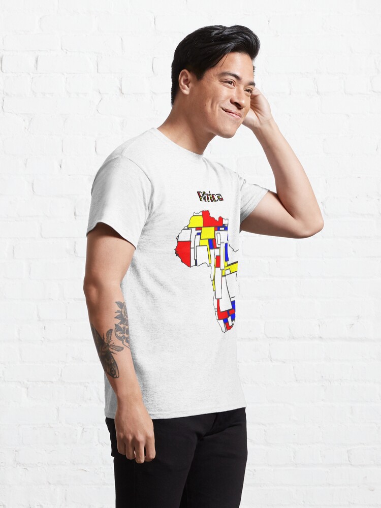 Alternate view of Map of Africa in Mondrian Style Classic T-Shirt
