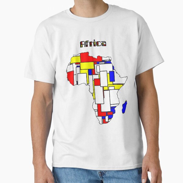 Map of Africa in Mondrian Style Classic T-Shirt