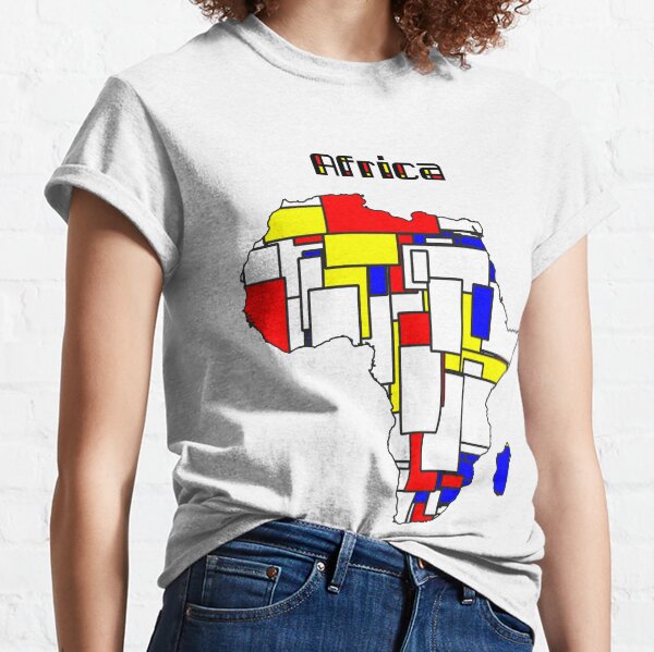 Map of Africa in Mondrian Style Classic T-Shirt