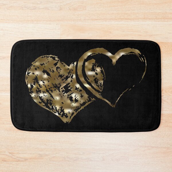 Item preview, Two gold hearts. Design for a black T-shirt for a man designed and sold by Galina Kostyaeva.
