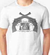Bonnie & Clyde Crossed Guns Unisex T-Shirt