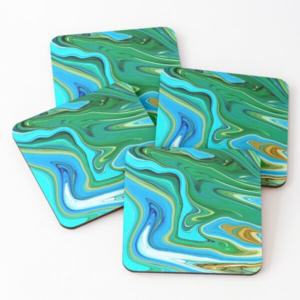 Item preview, Colorful Blue Fresh Summer  Ink Faux Marble Texture designed and sold by MysticMarble.