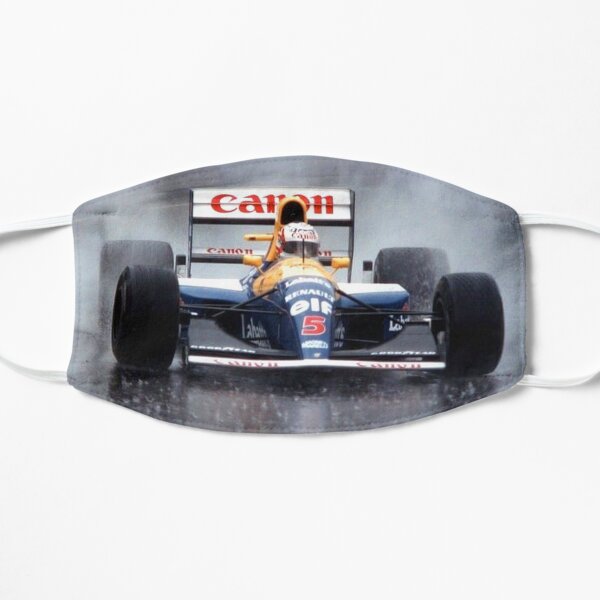 Nigel Mansell en route to second place Mask