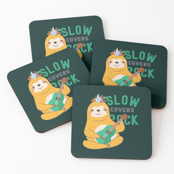Item preview, cute slow rock sloth unicorn music cover ukelele player shirt   designed and sold by rangrafx.