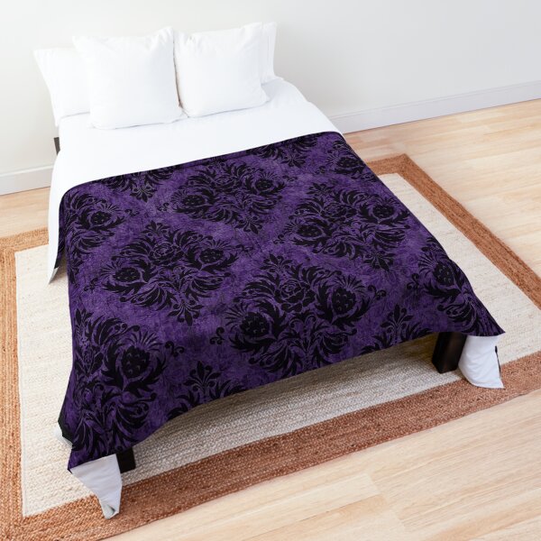 Gothic Damask Purple Comforter