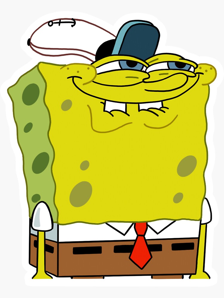 smug-spongebob-sticker-by-devilstripdes-redbubble