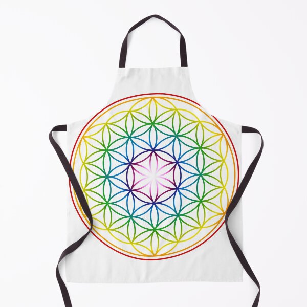 Item preview, The flower of life sacred geometry in rainbow colors designed and sold by headpossum.