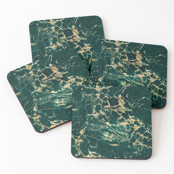 Item preview, Teal And Gold Malachite Faux Marble  I designed and sold by MysticMarble.