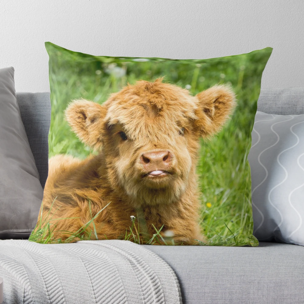 Fluffy cow online pillow