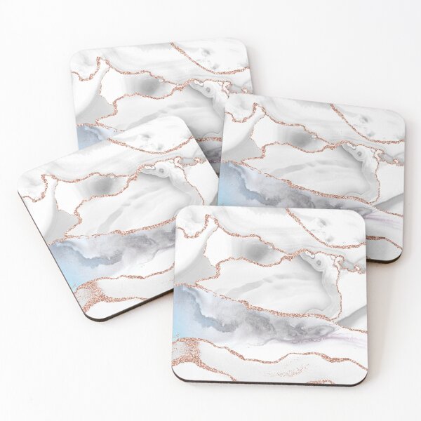 Item preview, Ice Blue And White Agate Faux Marble Landscape designed and sold by MysticMarble.