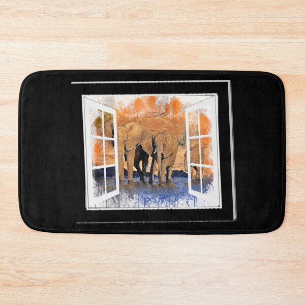 Item preview, Elephants Through My Window designed and sold by RedBubbleBoom.