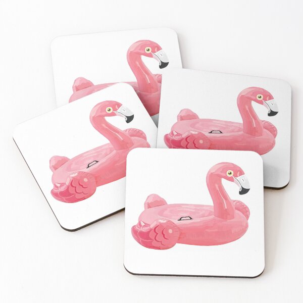 Item preview, Inflatable Pink Flamingo Summer Fun  designed and sold by MollyJaneArt.