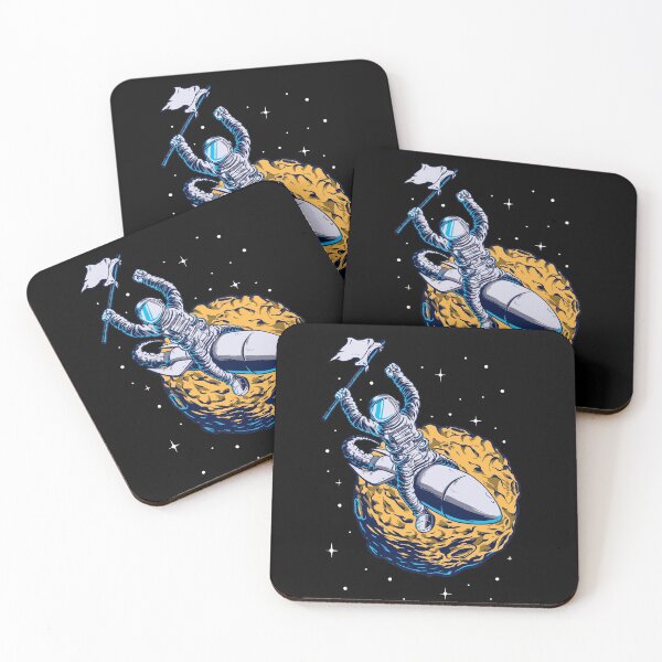 Item preview, Astronauts flying with rockets designed and sold by teenlabel.