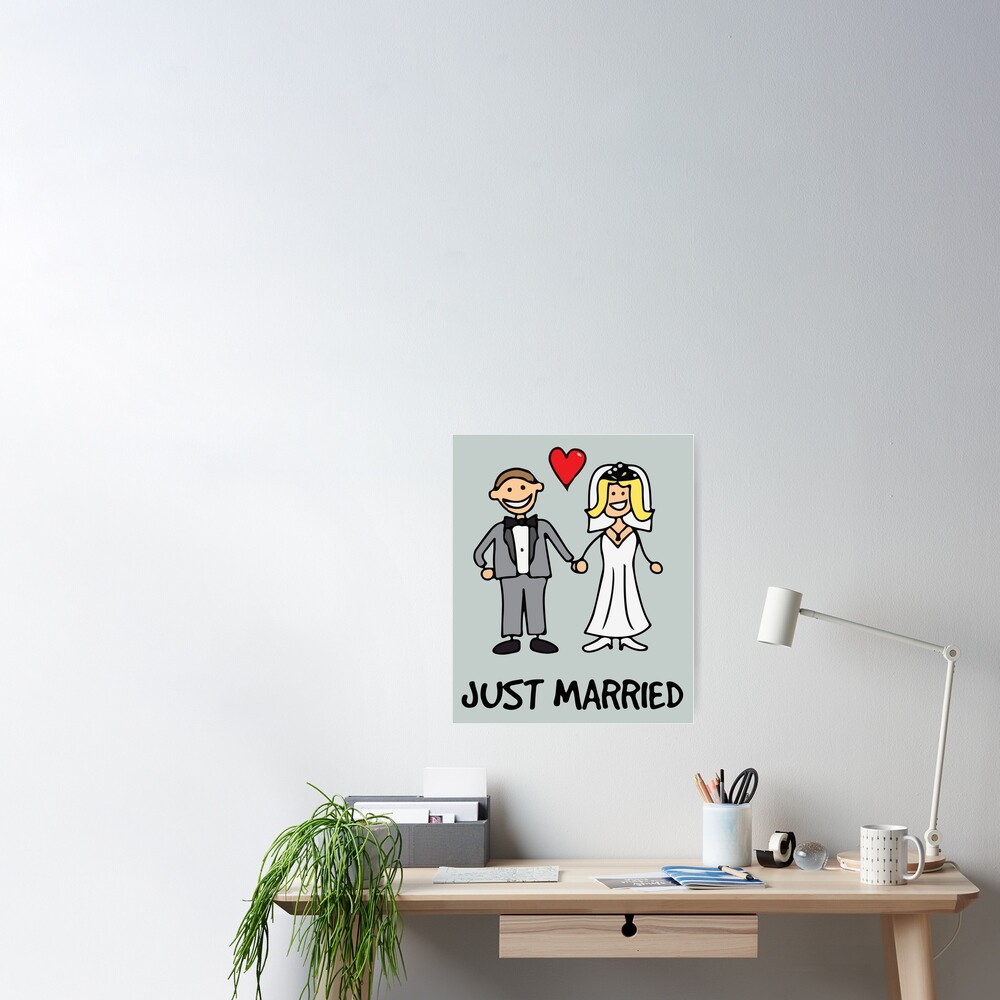 Just Married - Funny bride Gift' Sticker