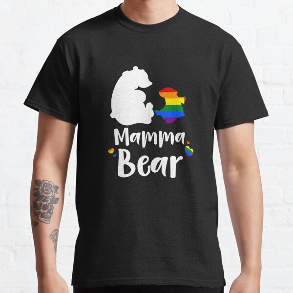 LGBT Shirt Mama Bear With Rainbow Cubs LGBT Gift - Personalized Gifts:  Family, Sports, Occasions, Trending