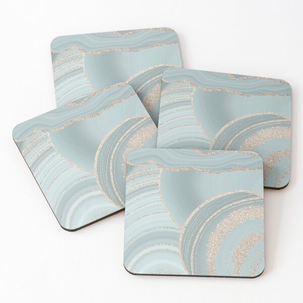 Item preview, Light Blue And White Mermaid Hygge Faux Marble Ocean Dreams designed and sold by MysticMarble.