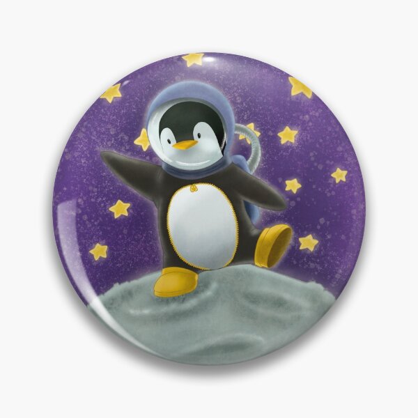 Item preview, Cute penguin cosmonaut at the moon designed and sold by tigerda.
