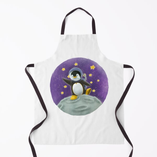 Aperçu de l'œuvre Cosmonaute pingouin mignon à la lune créée et vendue par tigerda.