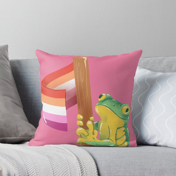 Item preview, Frog Says Lesbian Rights! designed and sold by Lamasia Creations.