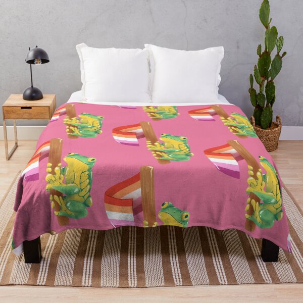 Item preview, Frog Says Lesbian Rights! designed and sold by Lamasia Creations.