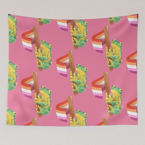 Item preview, Frog Says Lesbian Rights! designed and sold by Lamasia Creations.