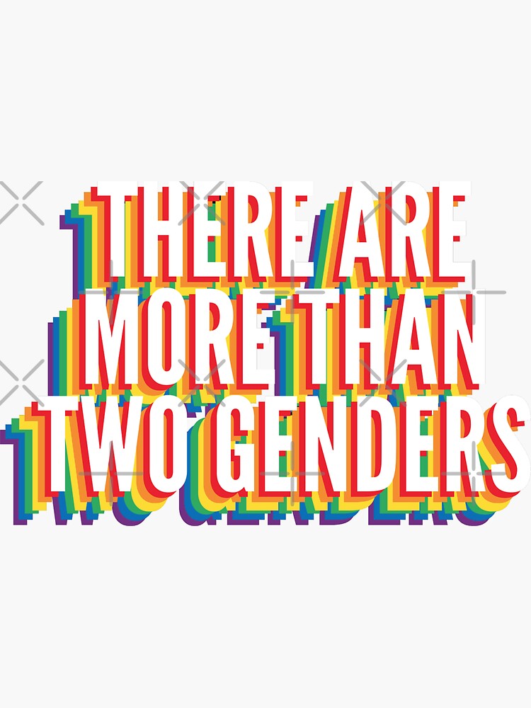 there-are-more-than-two-genders-sticker-for-sale-by-gscshirts-redbubble