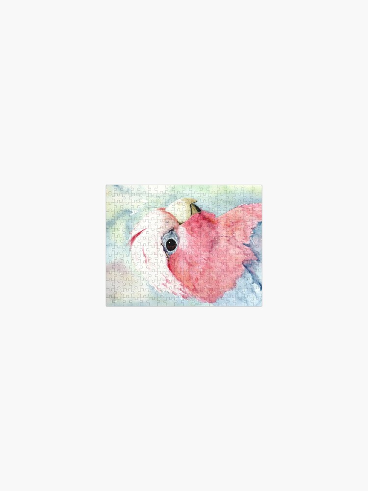 Australian Galah Cockatoo Watercolour Painting Jigsaw Puzzle By Heatherian Redbubble