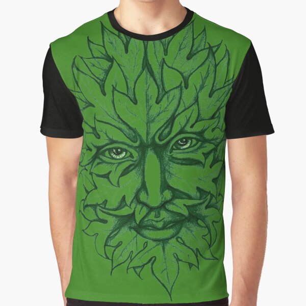 Man in th Green Graphic T-Shirt